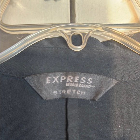 EUC Express Stretch Beautifully Detailed Black Women's Shacket Size 13/14 - Picture 3 of 10